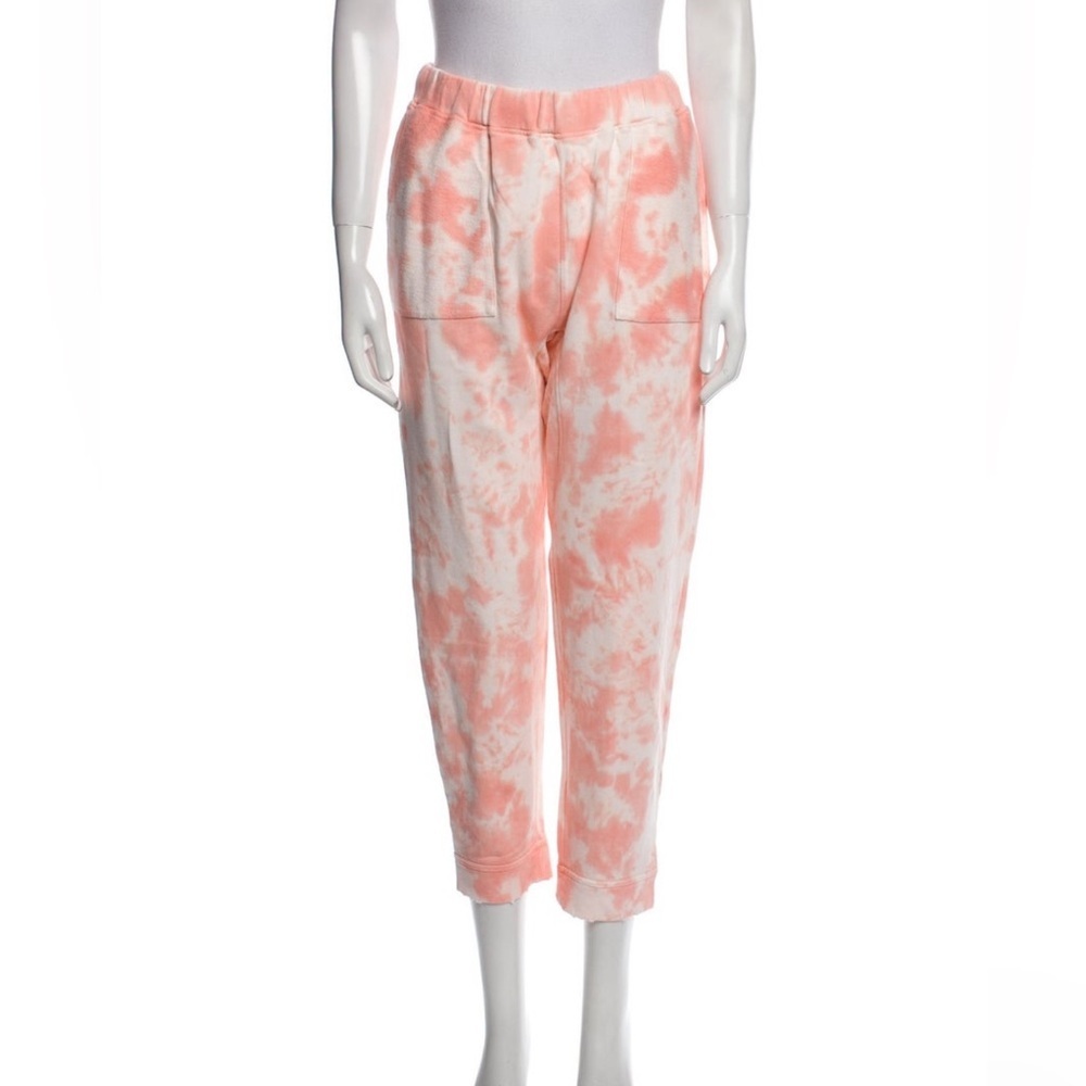 LoveShackFancy Blex Tie Dye Jogger Sunset Pink Relaxed Elastic Waist S